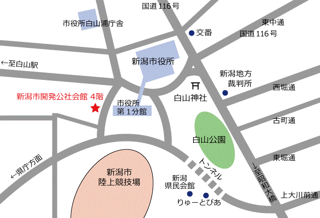 公益財団法人　新潟市開発公社　地図